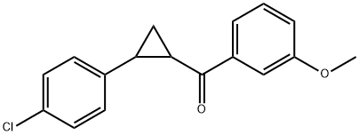 [2-(4-CHLOROPHENYL)CYCLOPROPYL](3-METHOXYPHENYL)METHANONE Struktur