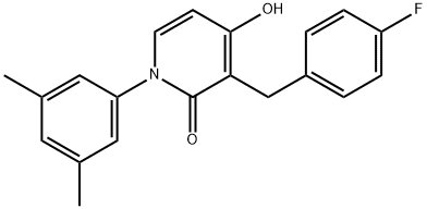 1-(3,5-DIMETHYLPHENYL)-3-(4-FLUOROBENZYL)-4-HYDROXY-2(1H)-PYRIDINONE Struktur