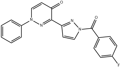 3-[1-(4-FLUOROBENZOYL)-1H-PYRAZOL-3-YL]-1-PHENYL-4(1H)-PYRIDAZINONE Struktur