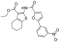 ETHYL 2-(5-(3-NITROPHENYL)FURAN-2-CARBOXAMIDO)-4,5,6,7-TETRAHYDROBENZO[B]THIOPHENE-3-CARBOXYLATE Struktur