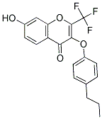 7-HYDROXY-3-(4-PROPYL-PHENOXY)-2-TRIFLUOROMETHYL-CHROMEN-4-ONE Struktur