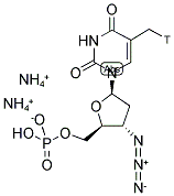 3'-AZIDO 3'-DEOXYTHYMIDINE 5'-MONOPHOSPHATE, DIAMMONIUM SALT, [METHYL-3H]- Struktur