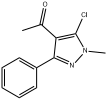 1-(5-CHLORO-1-METHYL-3-PHENYL-1H-PYRAZOL-4-YL)-1-ETHANONE Struktur