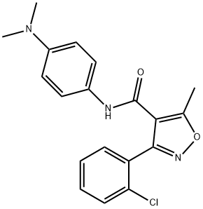 N-(4-(DIMETHYLAMINO)PHENYL)(3-(2-CHLOROPHENYL)-5-METHYLISOXAZOL-4-YL)FORMAMIDE Struktur