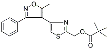 [4-(5-METHYL-3-PHENYLISOXAZOL-4-YL)-1,3-THIAZOL-2-YL]METHYL PIVALATE Struktur