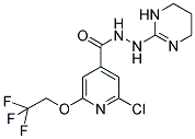 2-CHLORO-N'-(1,4,5,6-TETRAHYDROPYRIMIDIN-2-YL)-6-(2,2,2-TRIFLUOROETHOXY)ISONICOTINOHYDRAZIDE Struktur