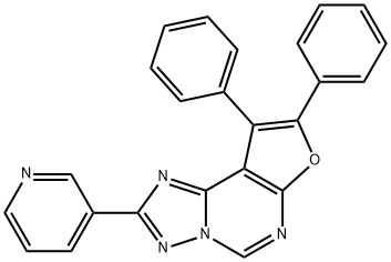 8,9-DIPHENYL-2-PYRIDIN-3-YLFURO[3,2-E][1,2,4]TRIAZOLO[1,5-C]PYRIMIDINE Struktur