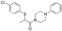 2-(4-CHLOROPHENYLTHIO)-1-(4-PHENYLPIPERAZINYL)PROPAN-1-ONE Struktur