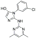 1-(3-CHLOROPHENYL)-2-[(4,6-DIMETHYLPYRIMIDIN-2-YL)AMINO]-1H-IMIDAZOL-5-OL Struktur