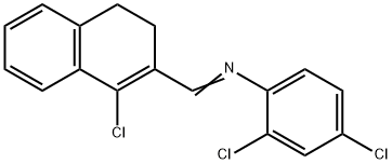 2,4-DICHLORO-N-[(E)-(1-CHLORO-3,4-DIHYDRO-2-NAPHTHALENYL)METHYLIDENE]ANILINE Struktur