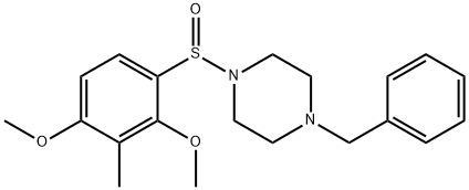 1-BENZYL-4-[(2,4-DIMETHOXY-3-METHYLPHENYL)SULFINYL]PIPERAZINE Struktur