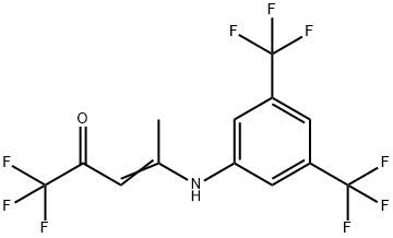 4-[3,5-BIS(TRIFLUOROMETHYL)ANILINO]-1,1,1-TRIFLUORO-3-PENTEN-2-ONE Struktur