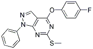 4-(4-FLUOROPHENOXY)-6-(METHYLSULFANYL)-1-PHENYL-1H-PYRAZOLO[3,4-D]PYRIMIDINE Struktur