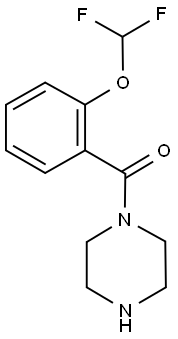 1-[2-(DIFLUOROMETHOXY)BENZOYL]PIPERAZINE Struktur