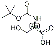 N-T-BOC-D-SERINE [1-14C] Struktur