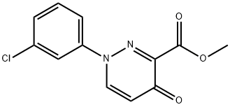 METHYL 1-(3-CHLOROPHENYL)-4-OXO-1,4-DIHYDRO-3-PYRIDAZINECARBOXYLATE Struktur