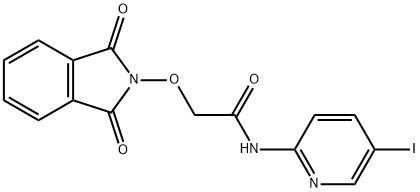 2-[(1,3-DIOXO-1,3-DIHYDRO-2H-ISOINDOL-2-YL)OXY]-N-(5-IODO-2-PYRIDINYL)ACETAMIDE Struktur