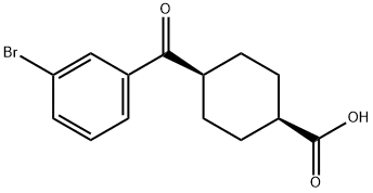 CIS-4-(3-BROMOBENZOYL)CYCLOHEXANE-1-CARBOXYLIC ACID Struktur