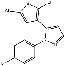 1-(4-CHLOROPHENYL)-5-(2,5-DICHLORO-3-THIENYL)-1H-PYRAZOLE Struktur