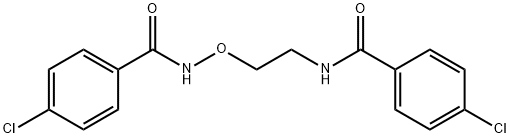 4-CHLORO-N-(2-([(4-CHLOROBENZOYL)AMINO]OXY)ETHYL)BENZENECARBOXAMIDE Struktur