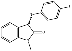 3-[(4-FLUOROPHENYL)IMINO]-1-METHYL-1,3-DIHYDRO-2H-INDOL-2-ONE Struktur