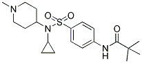 N-[4-((CYCLOPROPYL(1-METHYLPIPERIDIN-4-YL)AMINO)SULPHONYL)PHENYL]-2,2-DIMETHYLPROPANAMIDE Struktur