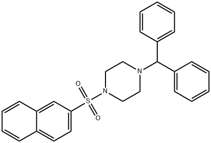 4-(DIPHENYLMETHYL)-1-(2-NAPHTHYLSULFONYL)PIPERAZINE Struktur