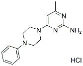 4-METHYL-6-(4-PHENYLPIPERAZINYL)PYRIMIDINE-2-YLAMINE, HYDROCHLORIDE Struktur