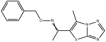 1-(6-METHYL[1,3]THIAZOLO[3,2-B][1,2,4]TRIAZOL-5-YL)-1-ETHANONE O-BENZYLOXIME Struktur