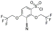 3-CYANO-2,4-BIS(2,2,2-TRIFLUOROETHOXY)BENZENESULFONYL CHLORIDE Struktur