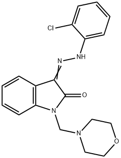 1-(MORPHOLINOMETHYL)-1H-INDOLE-2,3-DIONE 3-[N-(2-CHLOROPHENYL)HYDRAZONE] Struktur