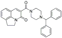 1,2-DIHYDRO-5-[[4-(DIPHENYLMETHYL)PIPERAZINO]CARBONYL]PYRROLO[3,2,1-IJ]QUINOLIN-4-ONE Struktur