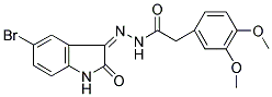 5-BROMO-3-(2-(3,4-DIMETHOXYPHENYL)ACETYLHYDRAZIDYL)-2-OXOINDOLINE Struktur