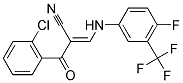 2-((2-CHLOROPHENYL)CARBONYL)-3-((4-FLUORO-3-(TRIFLUOROMETHYL)PHENYL)AMINO)PROP-2-ENENITRILE Struktur