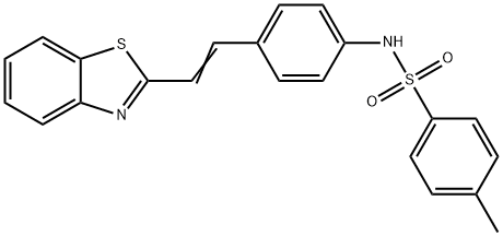 N-(4-[(E)-2-(1,3-BENZOTHIAZOL-2-YL)ETHENYL]PHENYL)-4-METHYLBENZENESULFONAMIDE Struktur