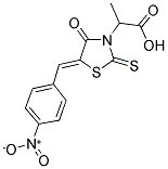 2-[(5Z)-5-(4-NITROBENZYLIDENE)-4-OXO-2-THIOXO-1,3-THIAZOLIDIN-3-YL]PROPANOIC ACID Struktur