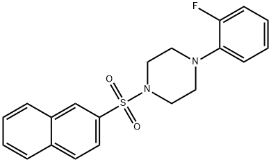 4-(2-FLUOROPHENYL)-1-(2-NAPHTHYLSULFONYL)PIPERAZINE Struktur