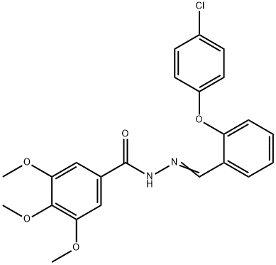 N'-((E)-[2-(4-CHLOROPHENOXY)PHENYL]METHYLIDENE)-3,4,5-TRIMETHOXYBENZENECARBOHYDRAZIDE Struktur