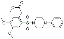 METHYL 2-(4,5-DIMETHOXY-2-((4-PHENYLPIPERAZINYL)SULFONYL)PHENYL)ACETATE Struktur