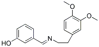 3-(([2-(3,4-DIMETHOXYPHENYL)ETHYL]IMINO)METHYL)PHENOL Struktur