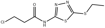 3-CHLORO-N-[5-(ETHYLSULFANYL)-1,3,4-THIADIAZOL-2-YL]PROPANAMIDE Struktur