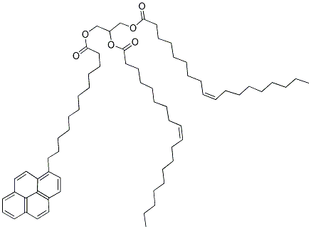 1,2-DIOLEOYL-3-(1-PYRENEDODECANOYL)-RAC-GLYCEROL Struktur