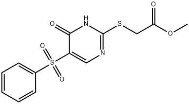 METHYL 2-([4-HYDROXY-5-(PHENYLSULFONYL)-2-PYRIMIDINYL]SULFANYL)ACETATE Struktur