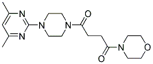 N-(4,6-DIMETHYLPYRIMIDIN-2-YL)-N'-(4-OXO-4-MORPHOLINOBUTANOYL)-PIPERAZINE Struktur