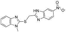 1-METHYL-2-([(6-NITRO-1H-BENZIMIDAZOL-2-YL)METHYL]THIO)-1H-BENZIMIDAZOLE Struktur