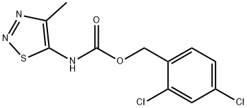 2,4-DICHLOROBENZYL N-(4-METHYL-1,2,3-THIADIAZOL-5-YL)CARBAMATE Struktur