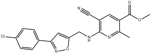 METHYL 6-(([3-(4-CHLOROPHENYL)-5-ISOXAZOLYL]METHYL)AMINO)-5-CYANO-2-METHYLNICOTINATE Struktur