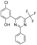 4-CHLORO-2-[2-PHENYL-6-(TRIFLUOROMETHYL)PYRIMIDINE-4-YL]PHENOL Struktur