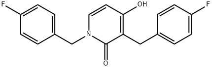 1,3-BIS(4-FLUOROBENZYL)-4-HYDROXY-2(1H)-PYRIDINONE Struktur