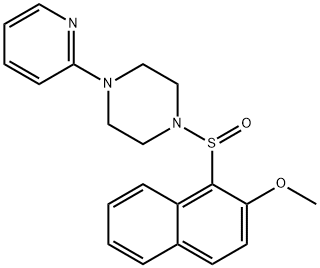 1-[(2-METHOXY-1-NAPHTHYL)SULFINYL]-4-(2-PYRIDINYL)PIPERAZINE Struktur